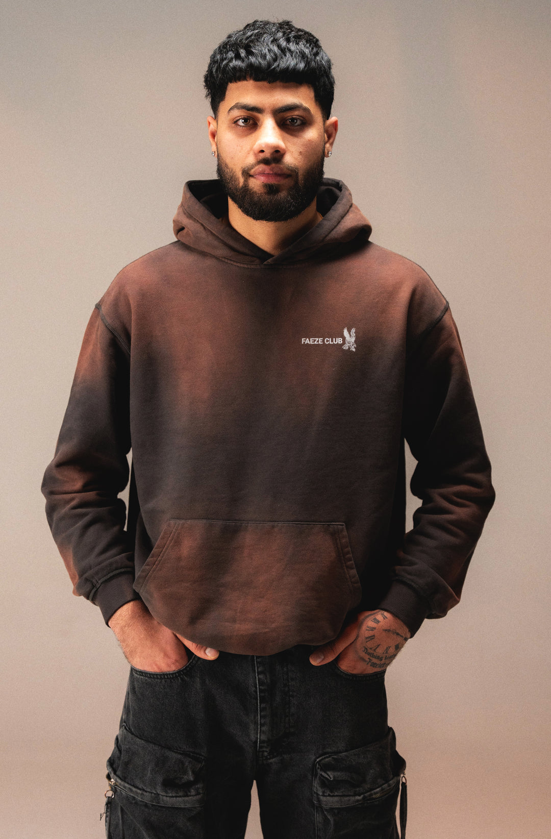 DARK BROWN OVERSIZE HOODIE