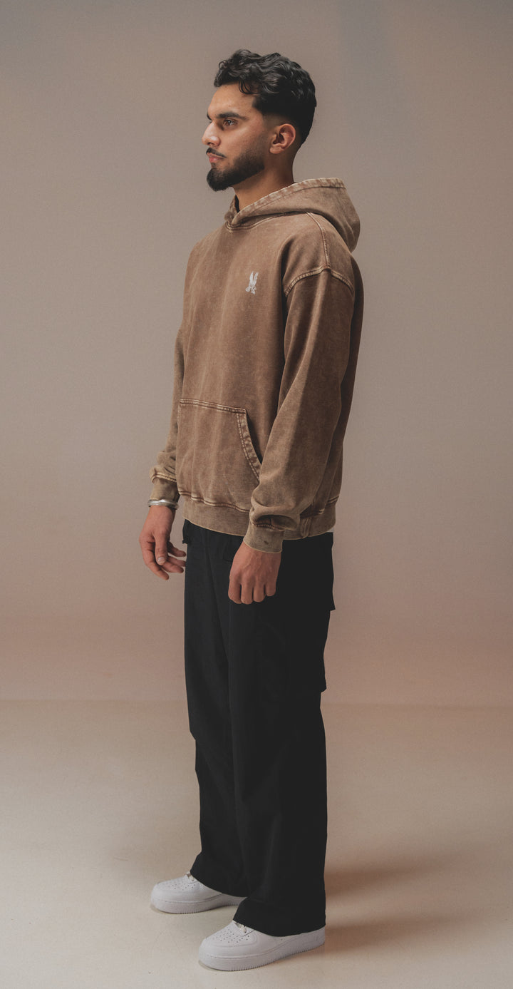 FAEZE WORLD BROWN  OVERSIZE HOODIE