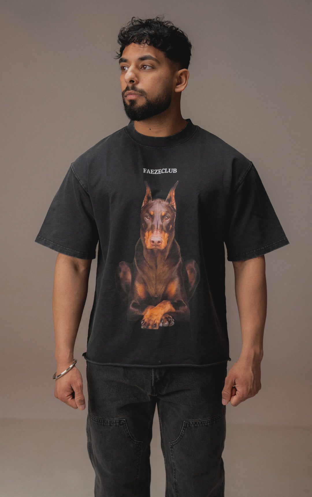 DOBERMAN OVERSIZE FADED SHIRT