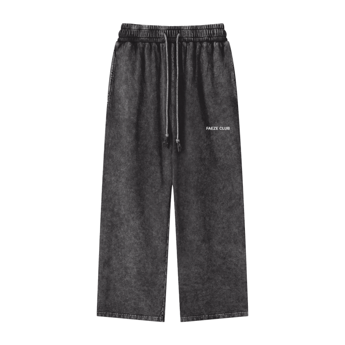 OVERSIZE,SWEATPANTS,VINTAGE WASH,SNOW WASHED,BLACK