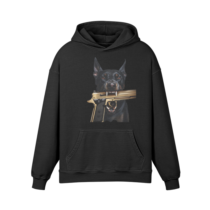 DOBERMAN HOODIE FADED BLACK