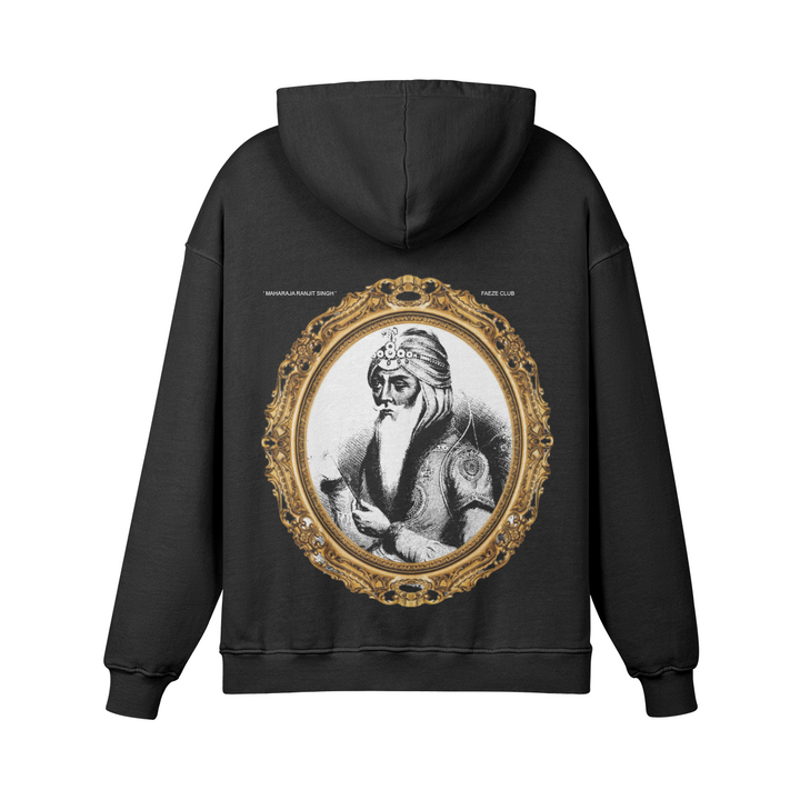 MAHARAJA RANJIT SINGH OVERSIZE FADED BLACK HOODIE