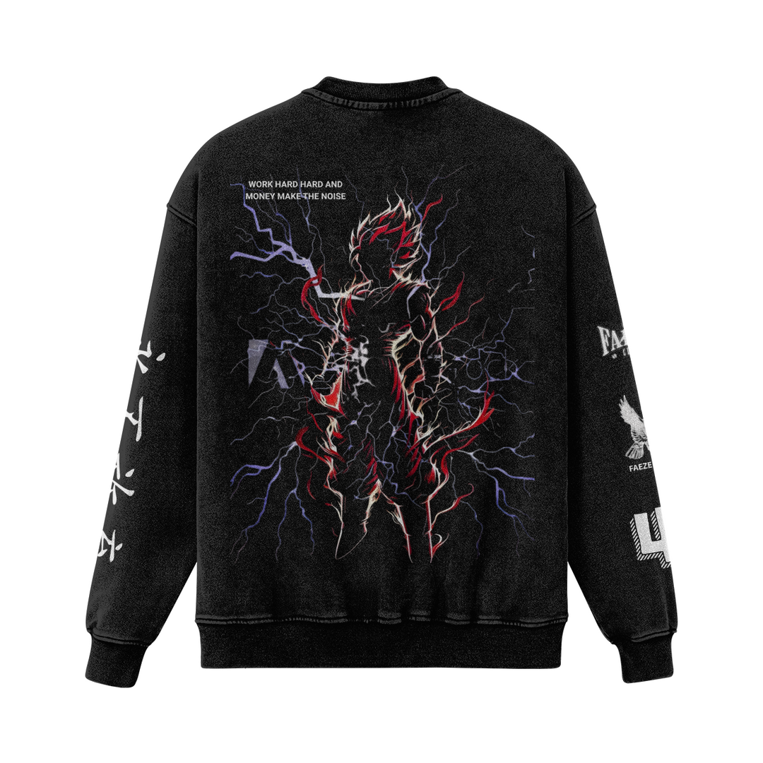 GOKU DRAGON BALLZ FADED BLACK OVERSIZE HOODIE