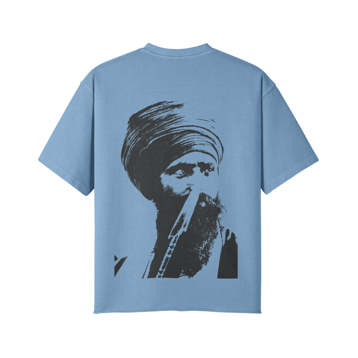 SANT BHINDERWALE FADED STATE BLUE TS HIRT